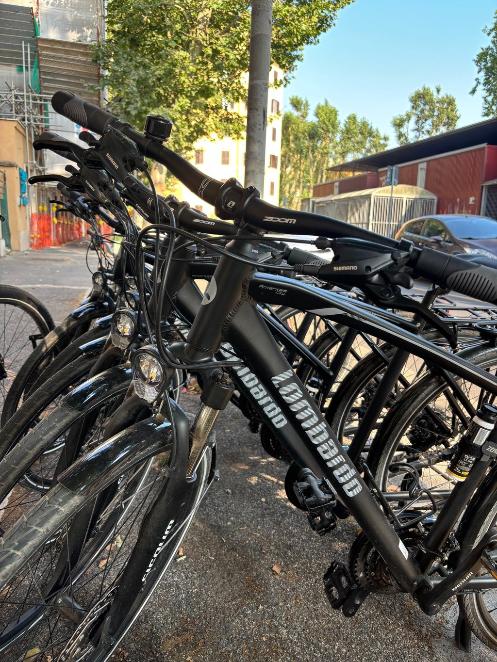 bici lombardo nere dedicate al noleggio
