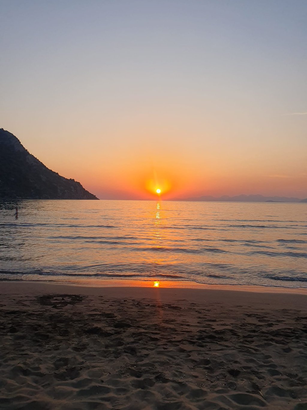 a sunset over İztuzu Beach