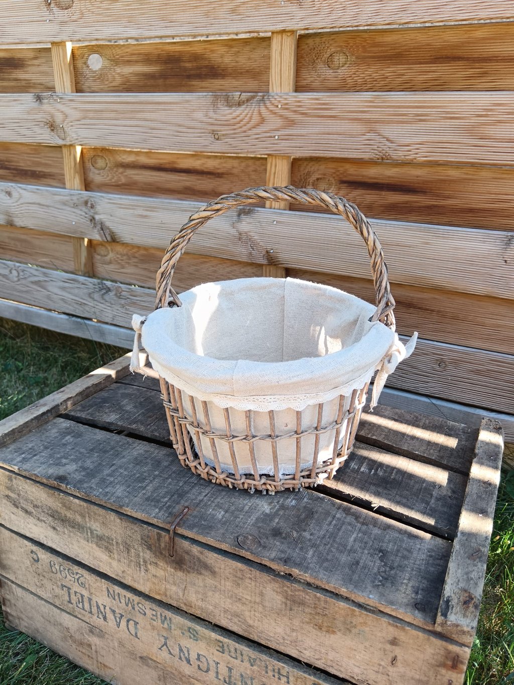 panier en osier rond