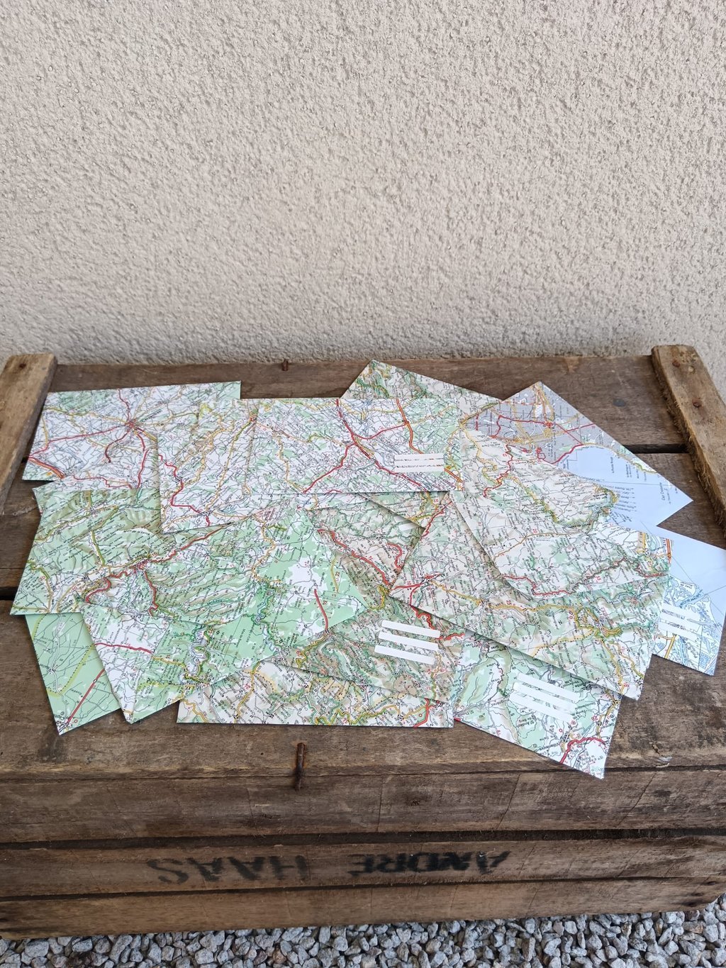 lot enveloppes cartes routières