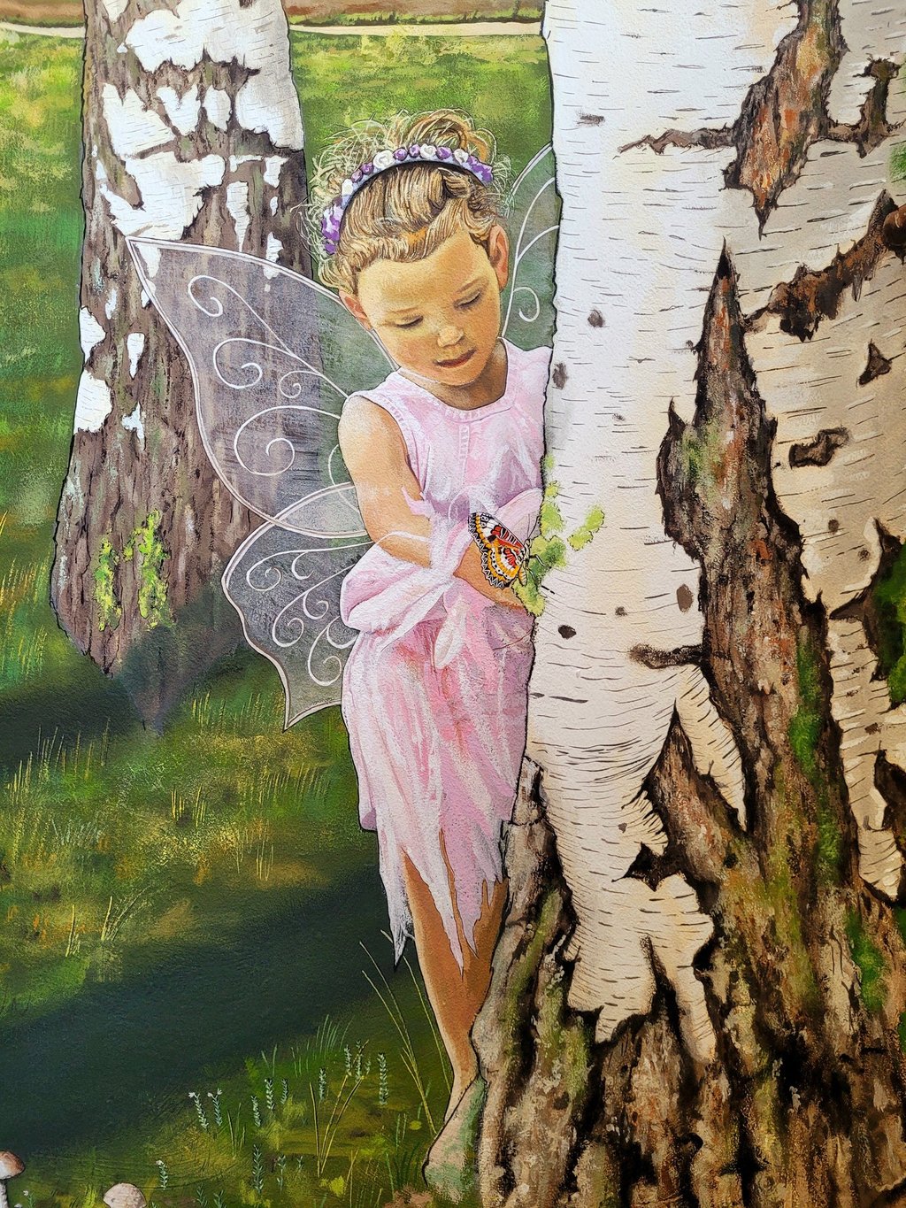 Álvaro Fernández Sáez Wandmalerei Birkenwald