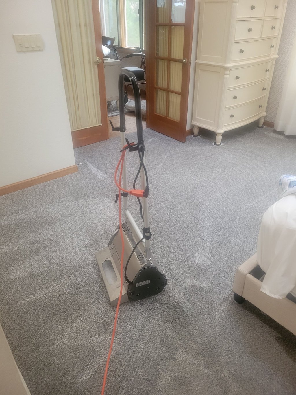 Before & After Photo: Eco Green Carpet Cleaning, in Action with King Organic Clean.  