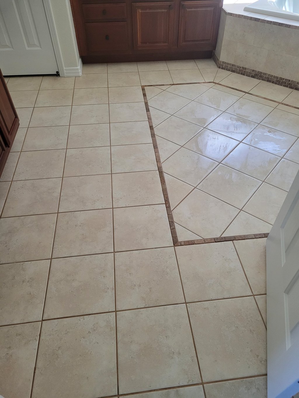 After Photo: Organic Tile Cleaning & Eco Green Re-Sealing, w/ King Organic Clean