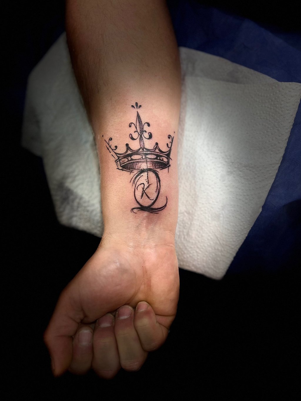 Quote lettering tattoo on forearm — Hurghada Tattoo Studio