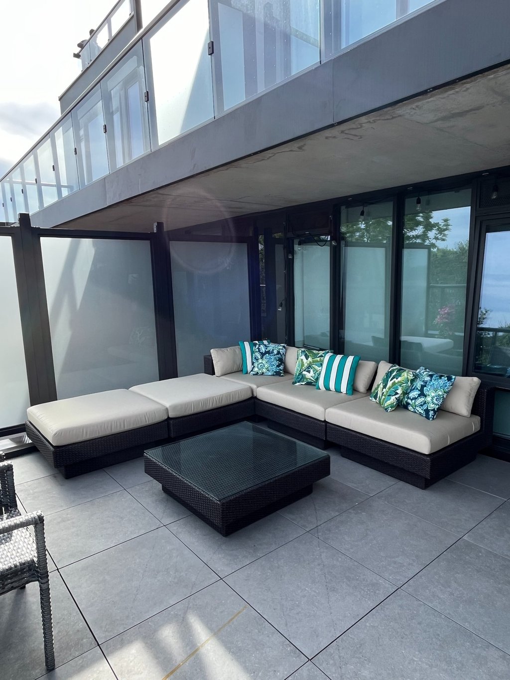 custom outdoor cushions and pillows made for patio set - Toronto Upholstery Studio