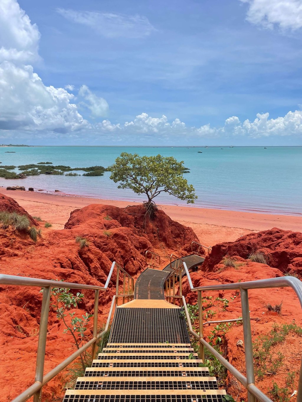 Stairs down to Simpsons Beach in Broome WA