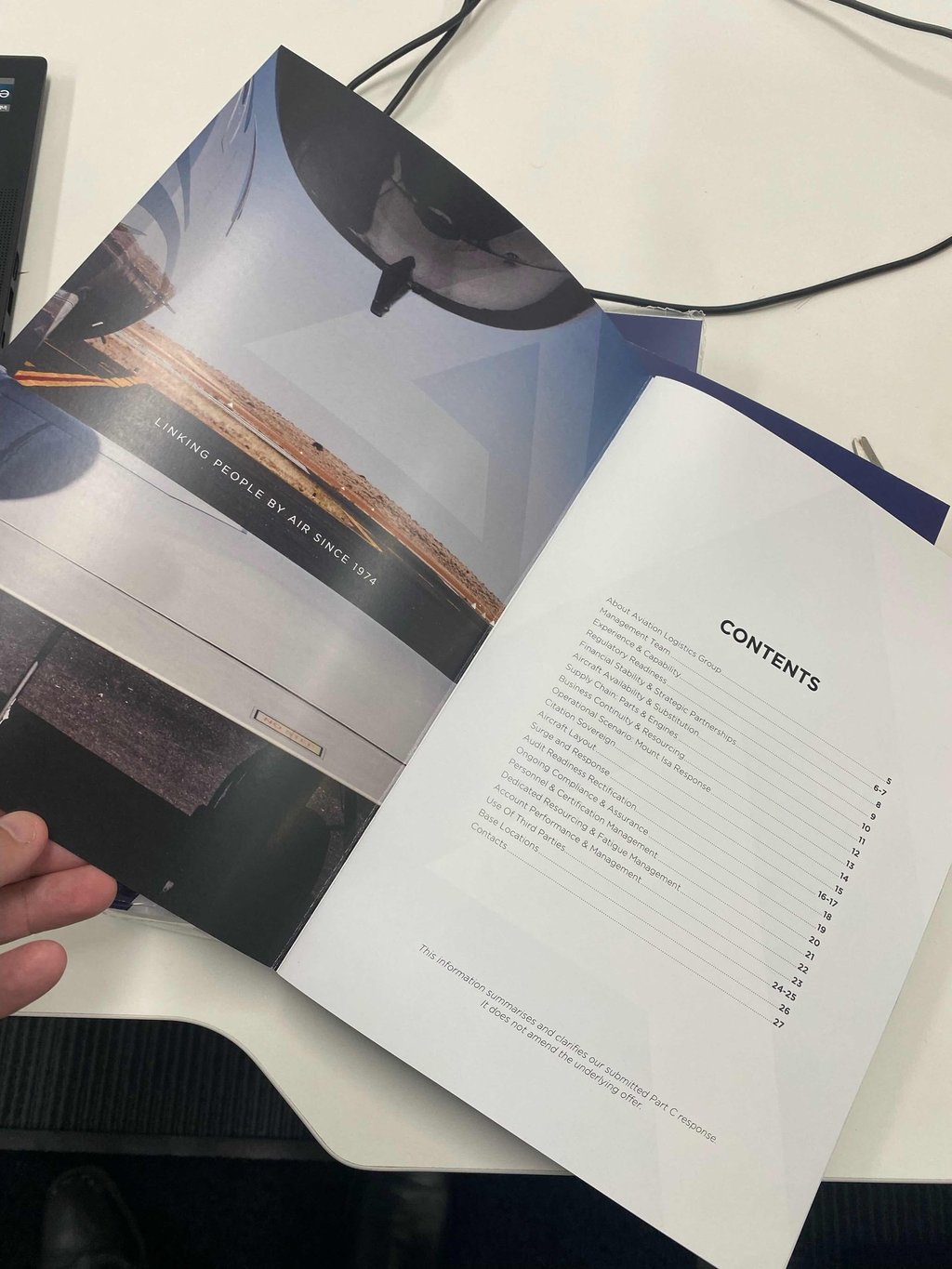 Air Link aviation technical document and brand identity execution by Maljers Creative