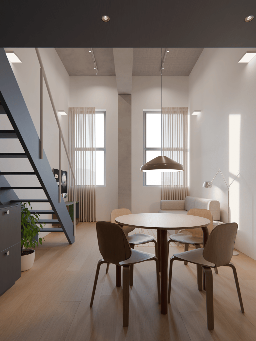 lofto interjero projektas Kaune