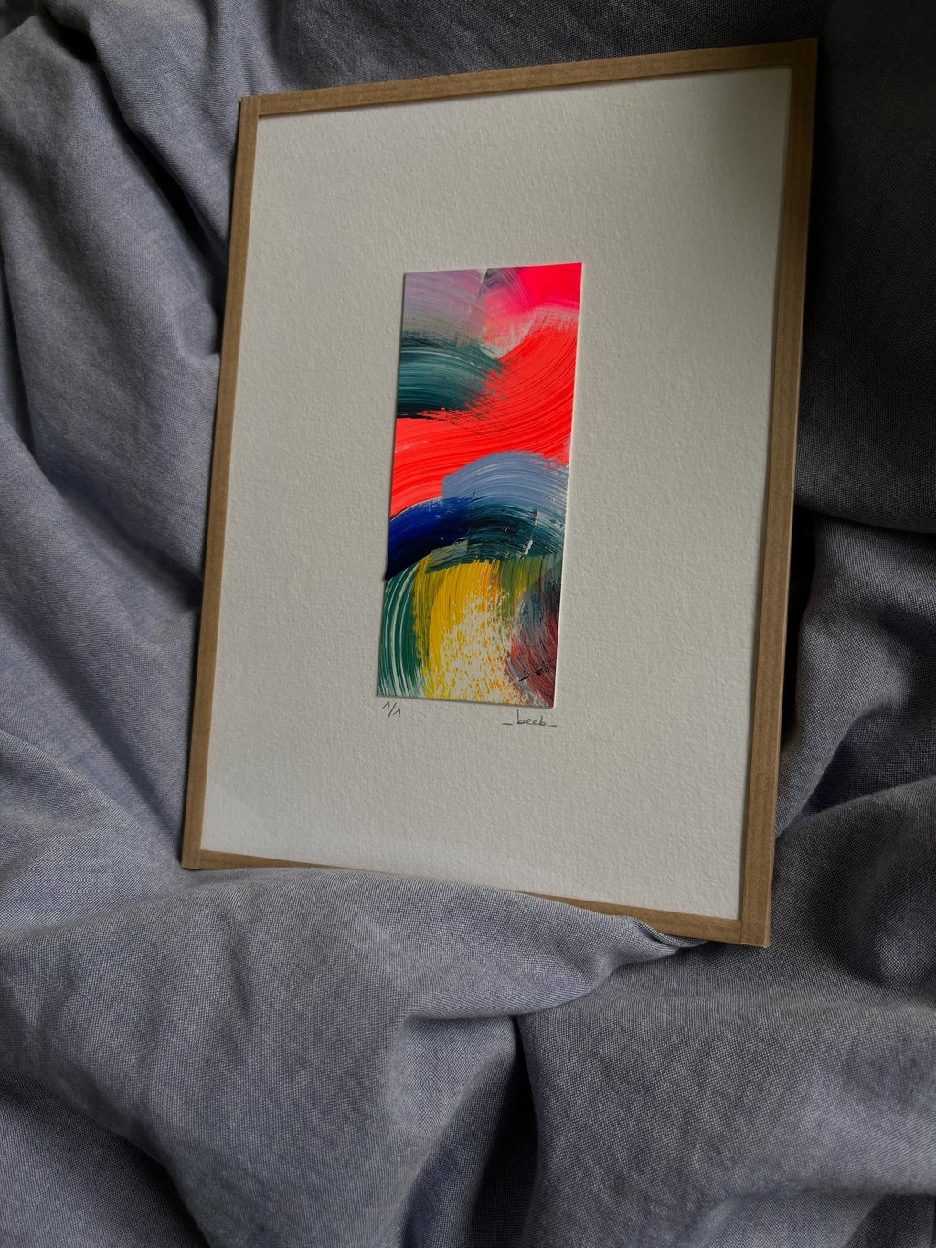 Peinture acrylique encadrée main