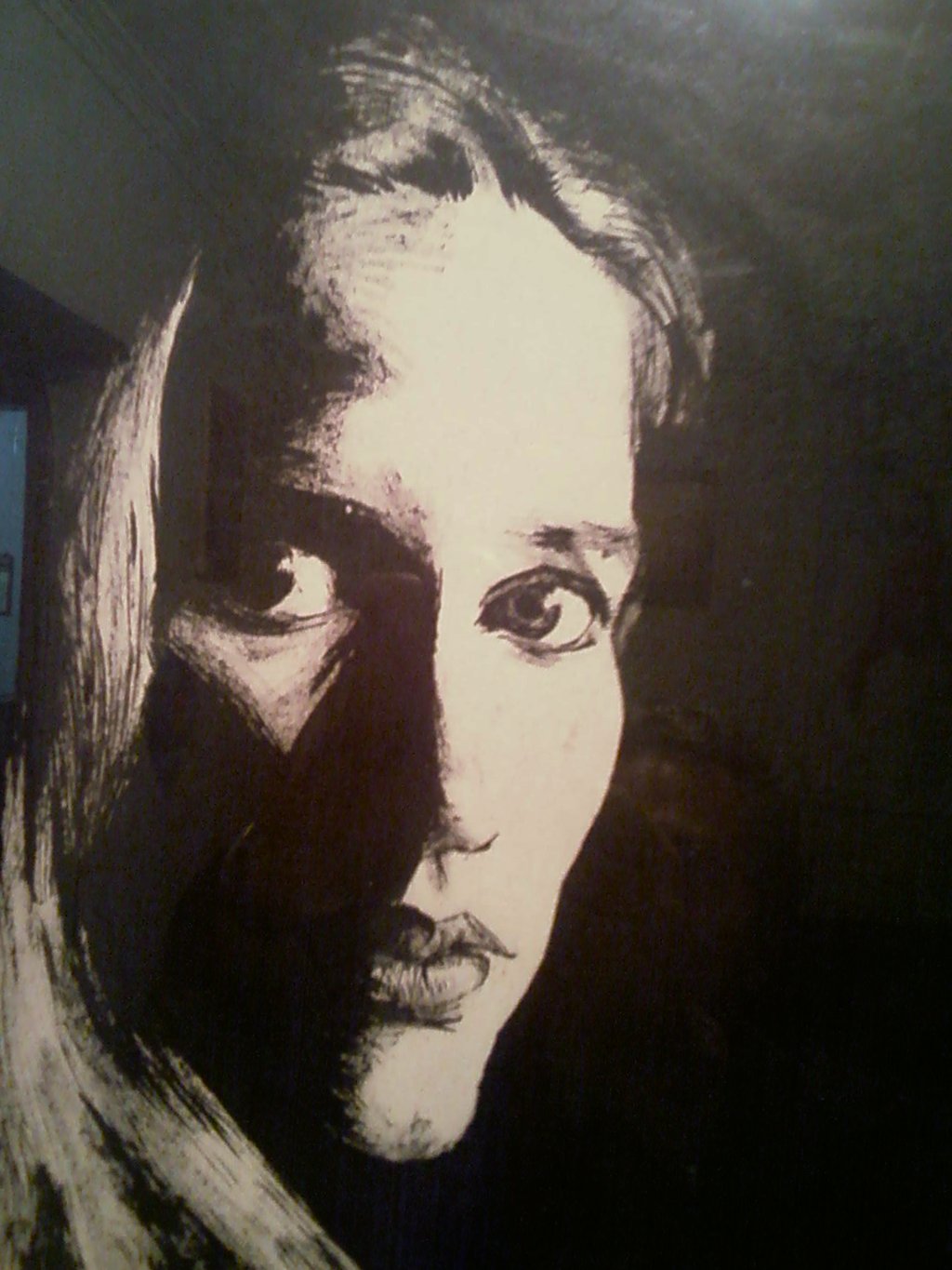 Ink with dry brush - Liv Ullmann