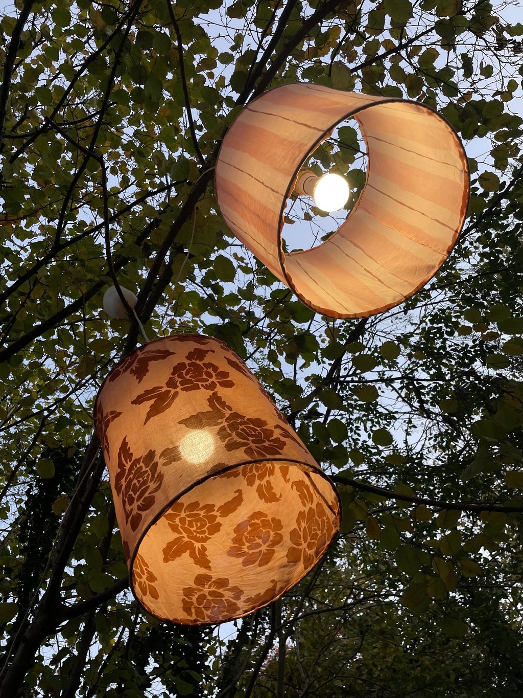 supension luminaire tissu teinture végétale teinture naturelle