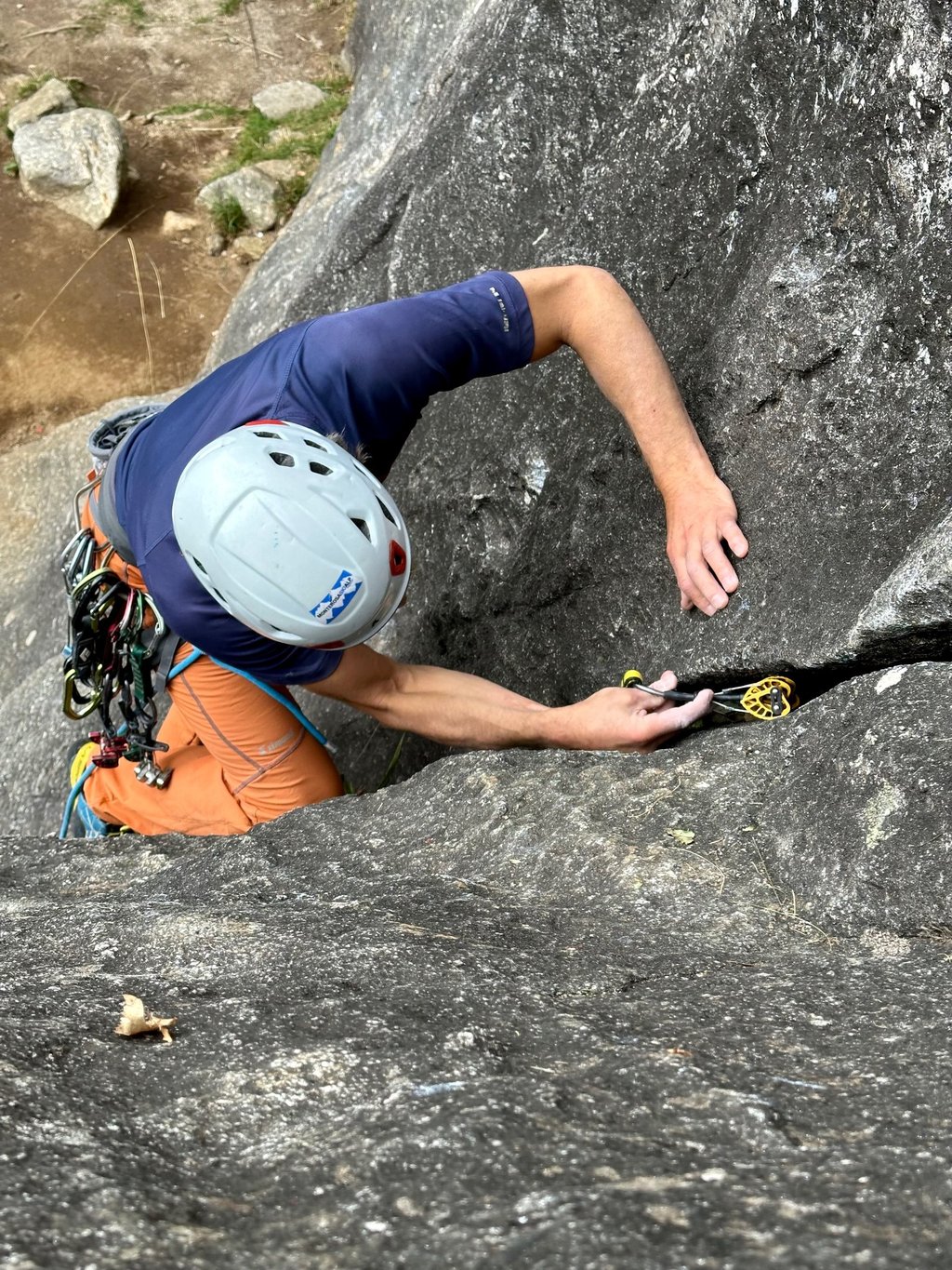 Trad climbing on Sasso Remenno