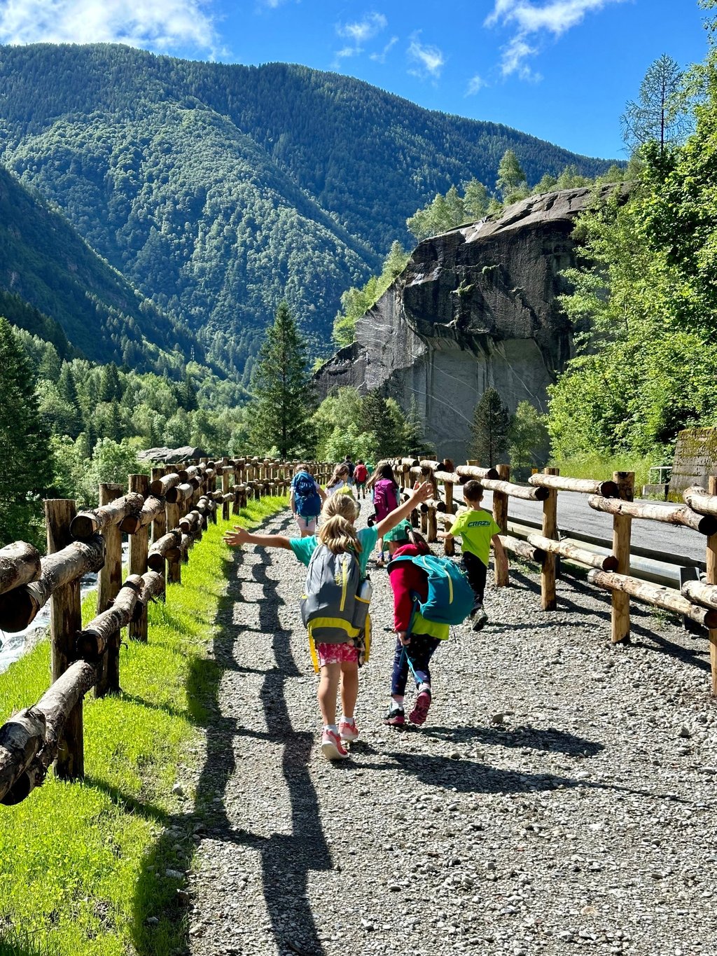 Walking toward Sasso Remenno — Europe's biggest boulder 