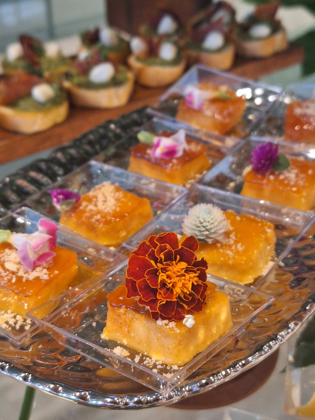 Mini flan crocante y gourmet.