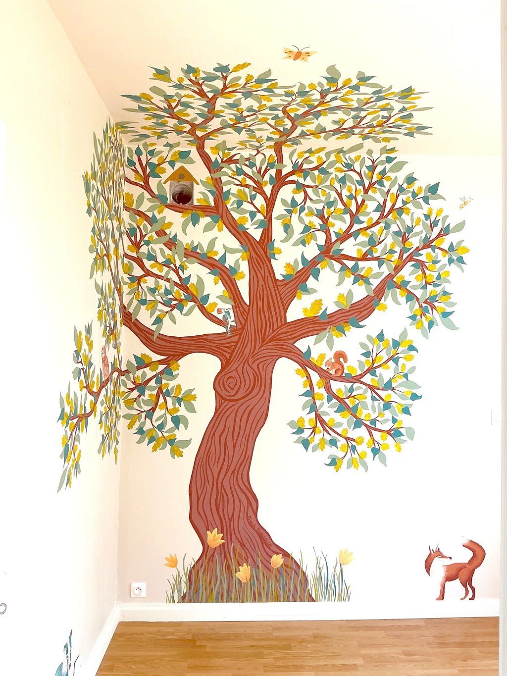 chambre bébé particulier client sur mesure peintre muraliste Normandie fresque Fresh Vire Calvados