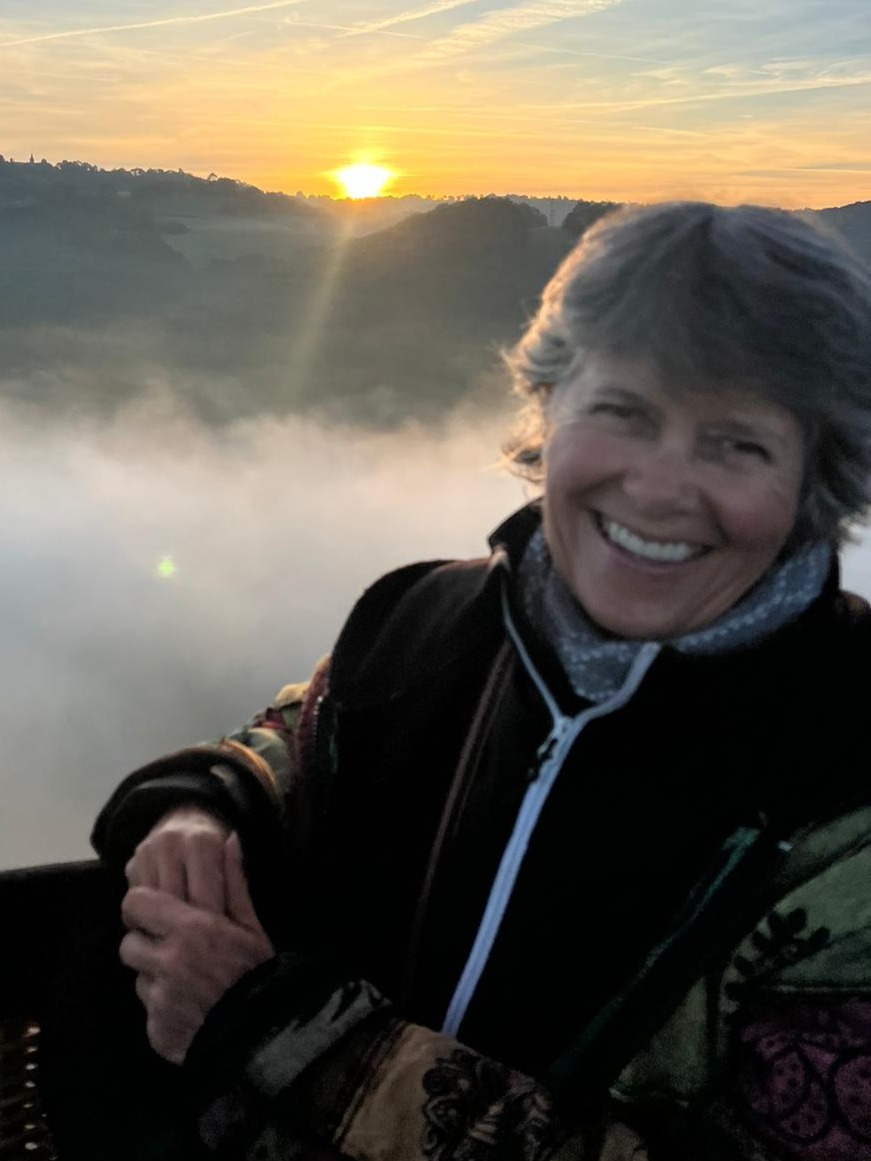 Sara Verrall, author, smiling