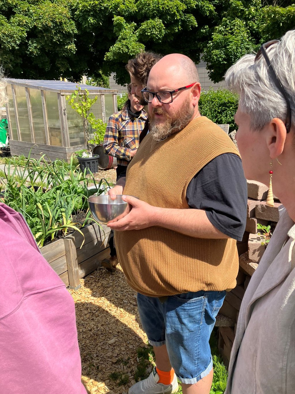 teaching in the garden