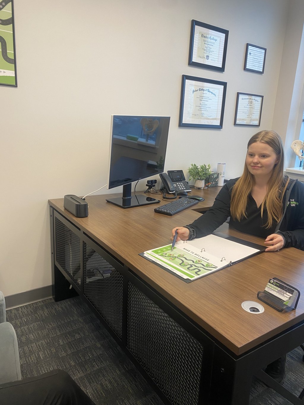 Dr. Destiny monitoring patient progress