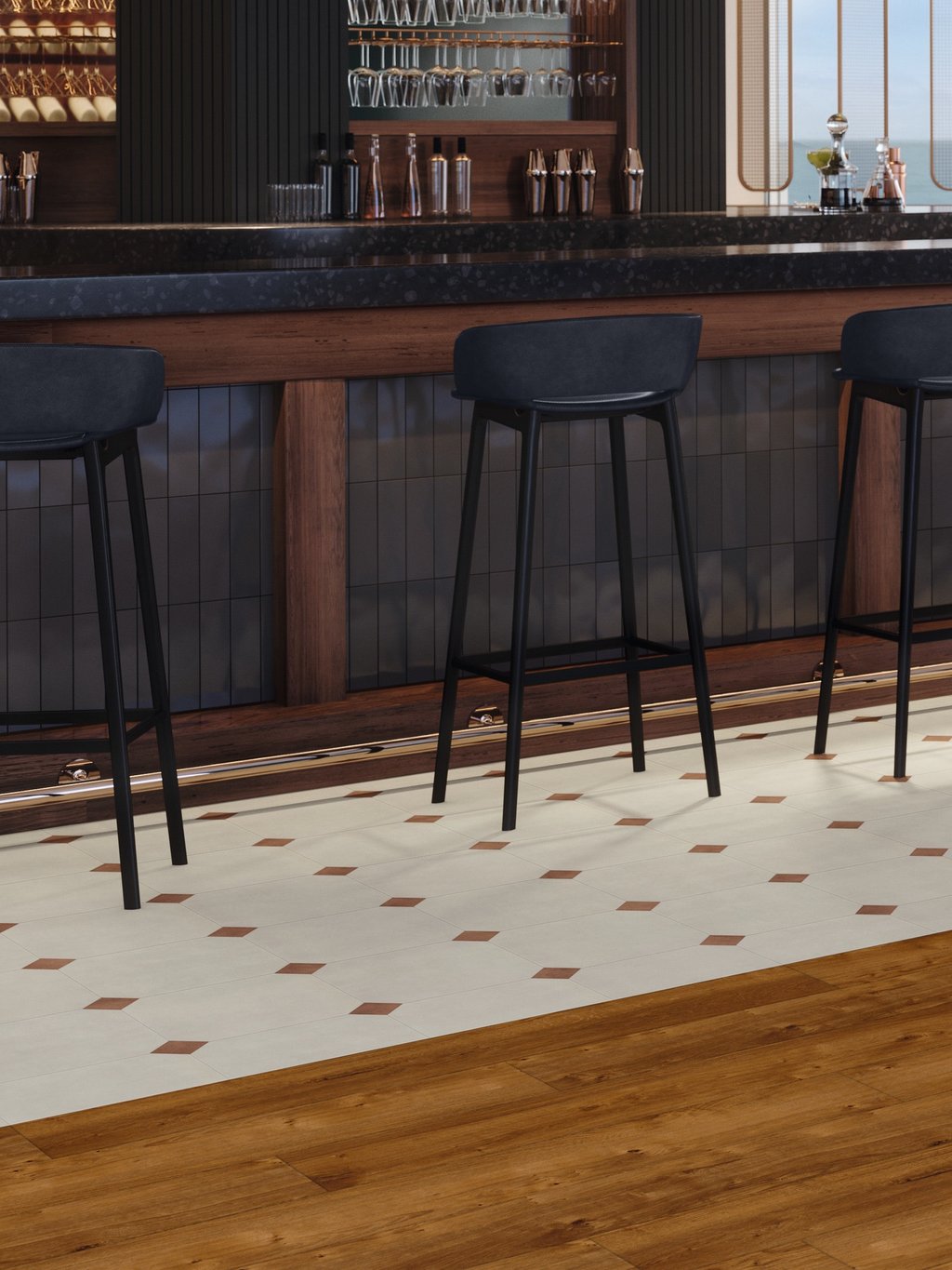 Laivo grindys baro zonoje