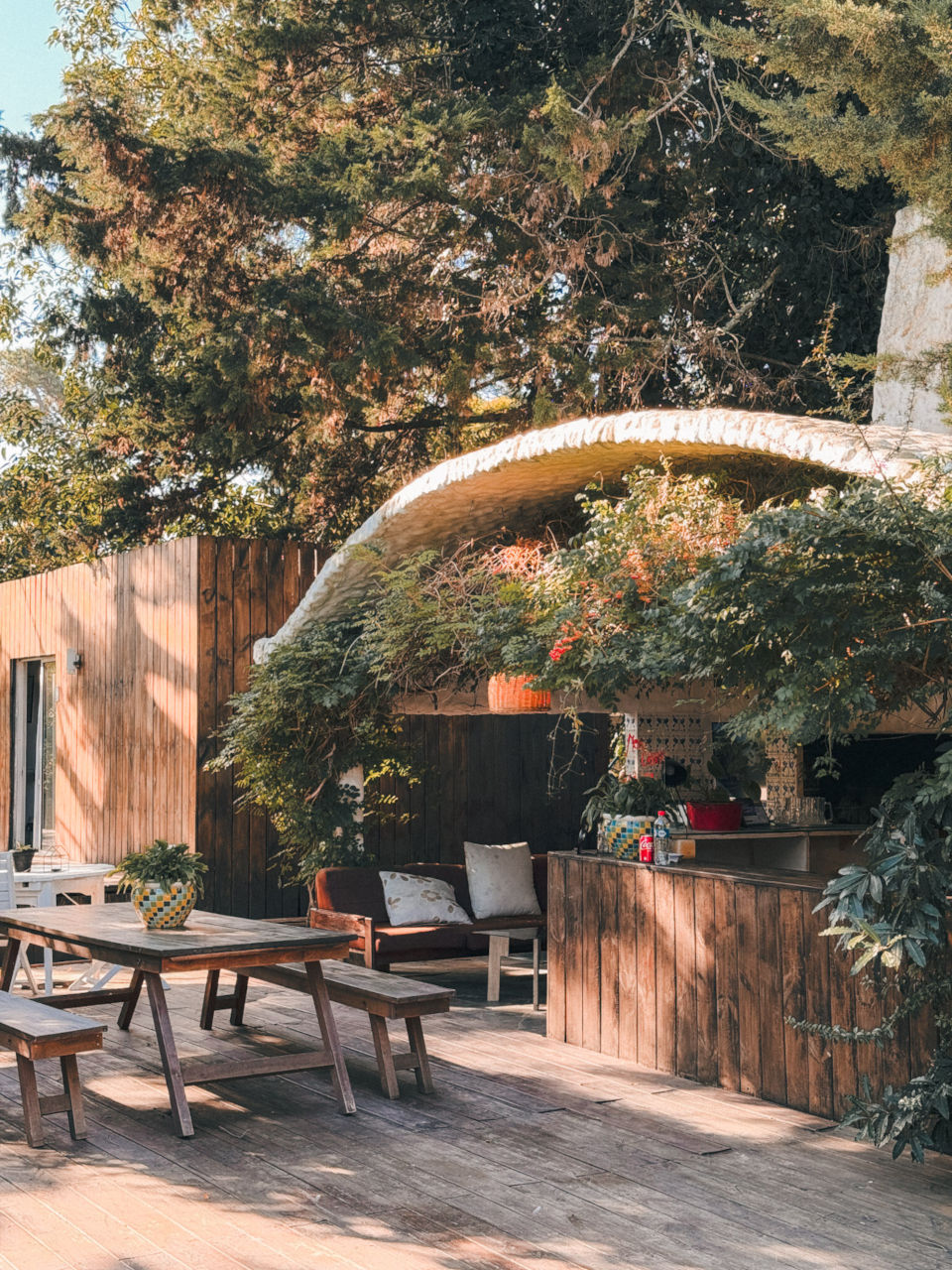 Backyard of Posada La Case in Punta Del Este, Uruguay