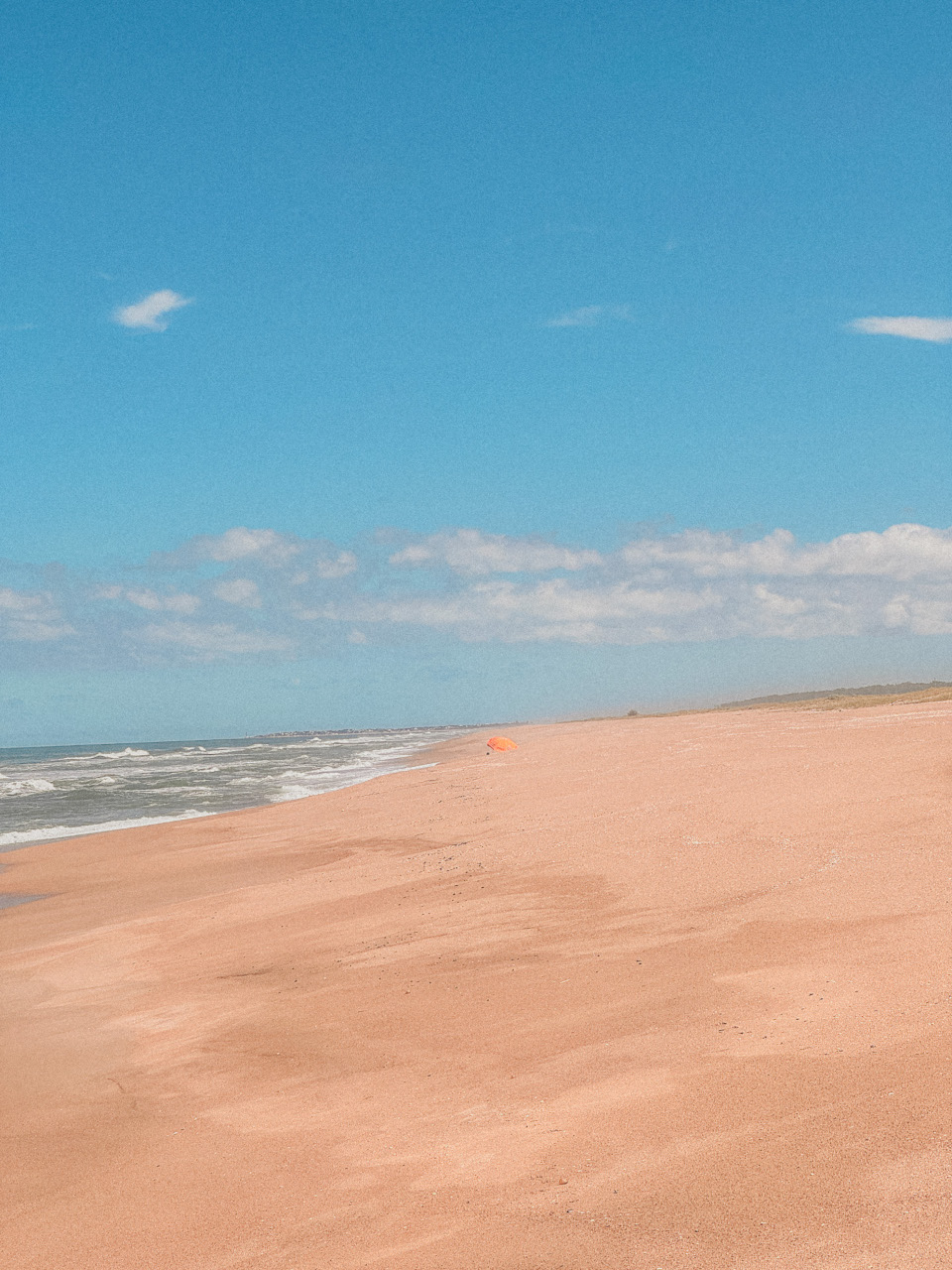 Huge beach next to Ruta 1 in Uruguay, South America