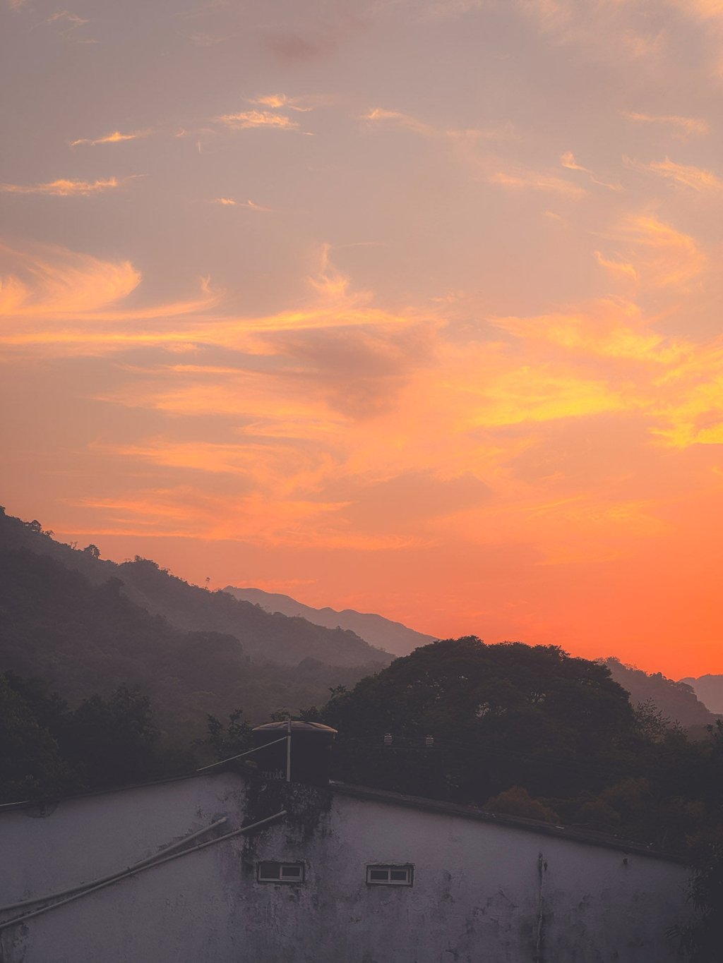 Sunset in Minca, close to Santa Marta in Colombia