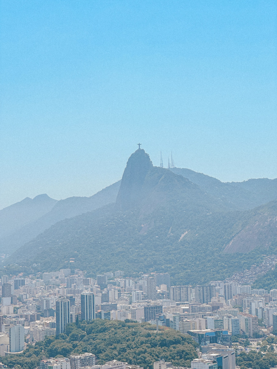 View of Jesus in Rio de Janeiro, Brazil, South America
