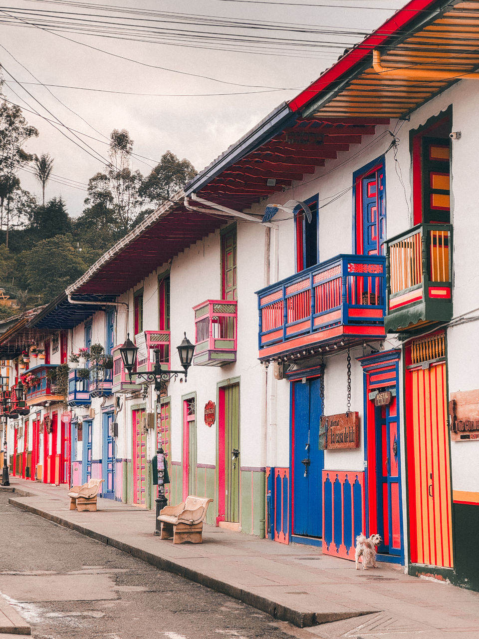 Coloful facades of Salento in Colombia