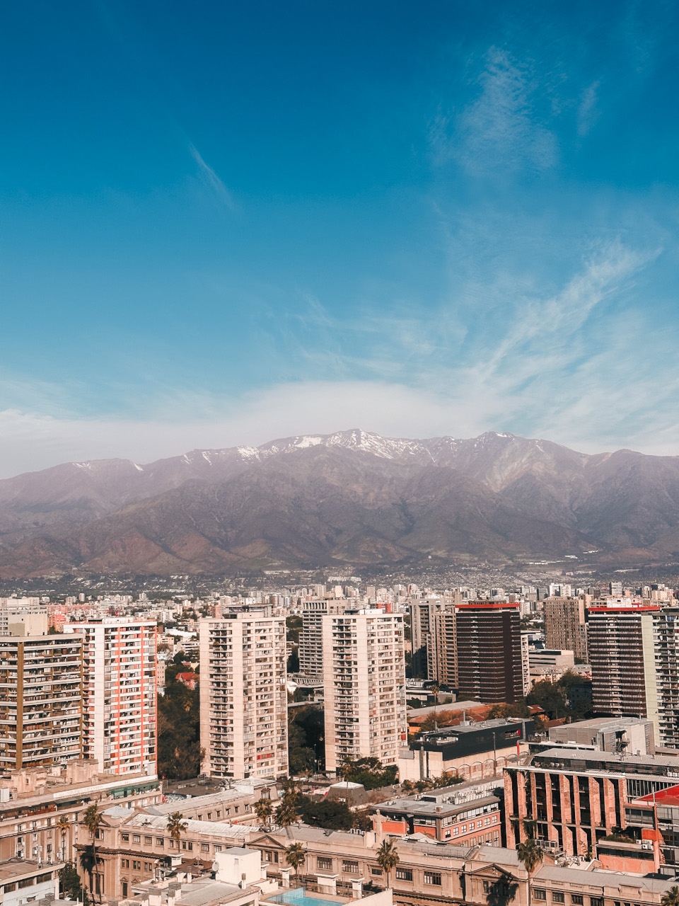 Cerro San Cristobal view inSantiago de Chile, South America