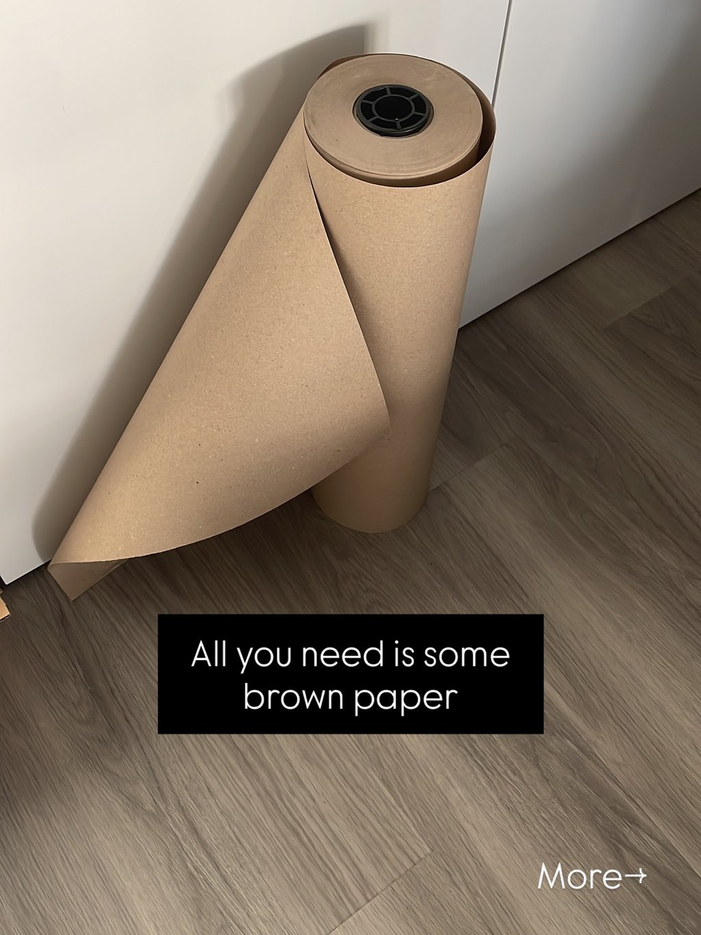 large roll of brown craft paper for DIY projects