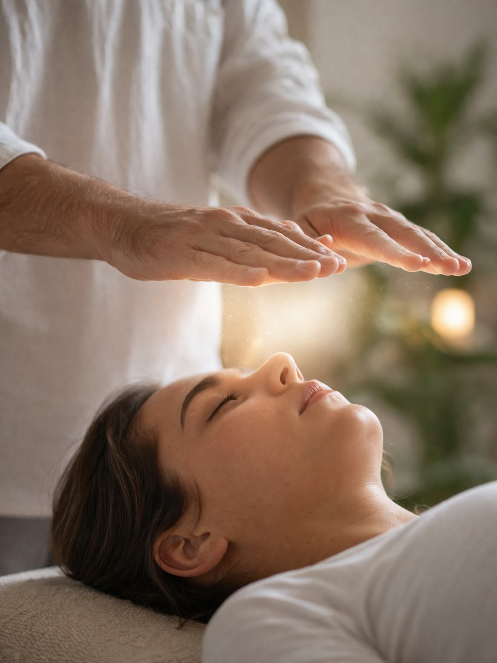 Magnétiseur à Beaumont-en-Véron pratiquant un soin énergétique par imposition des mains