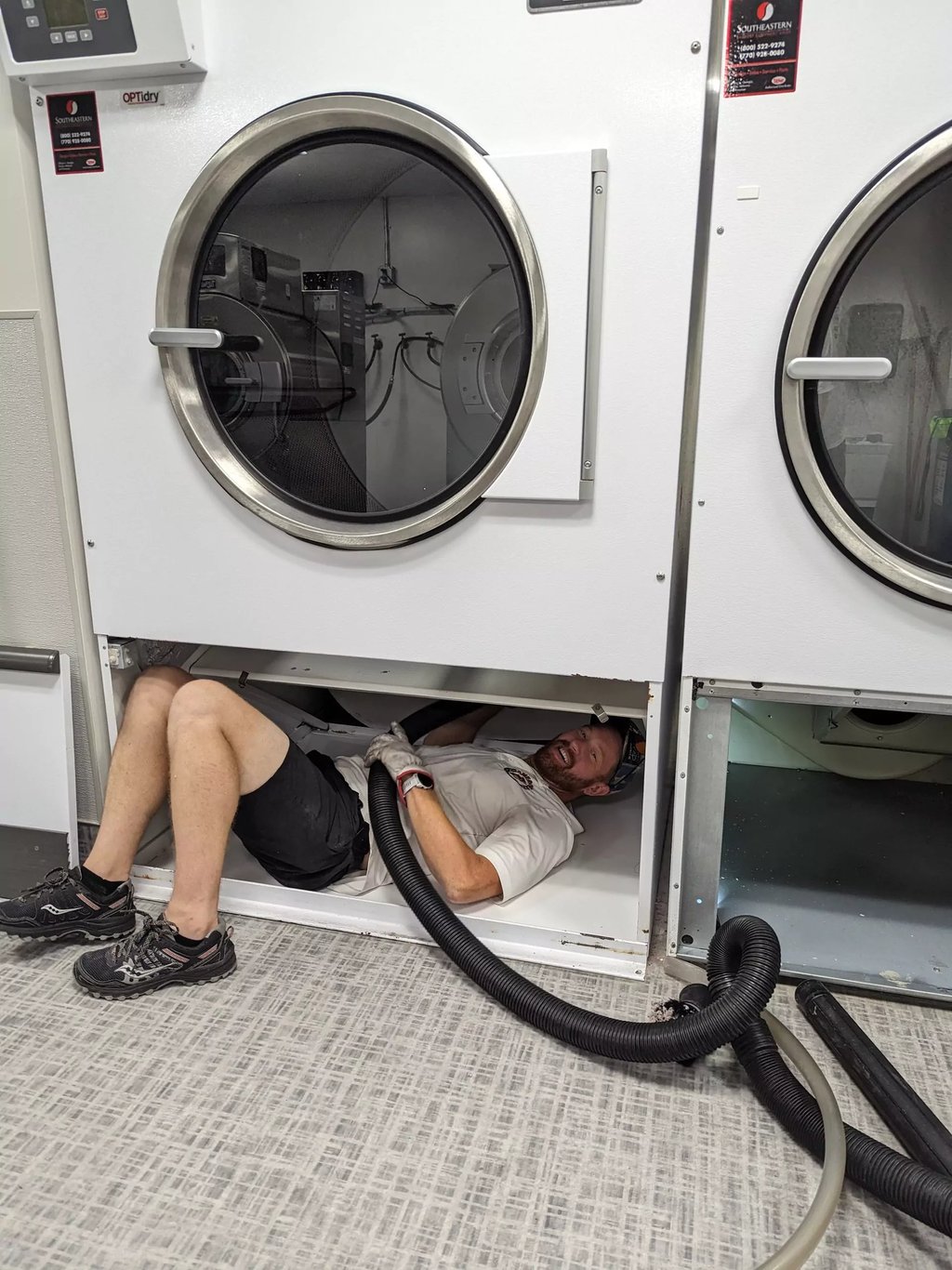 Commercial dryer vent cleaning at the hospital in Fort Myers