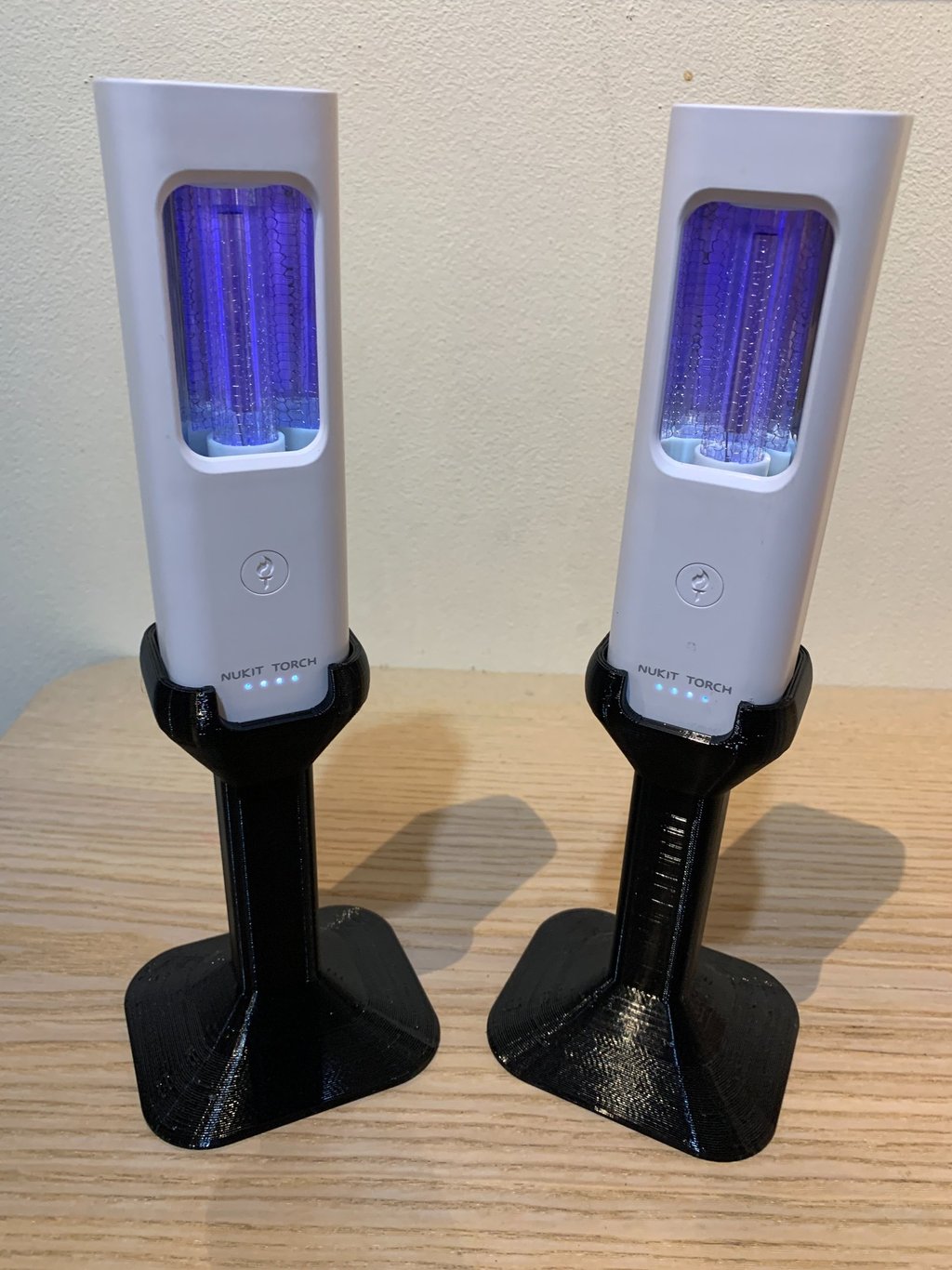 2x Nukit Torch on Candelabra black 