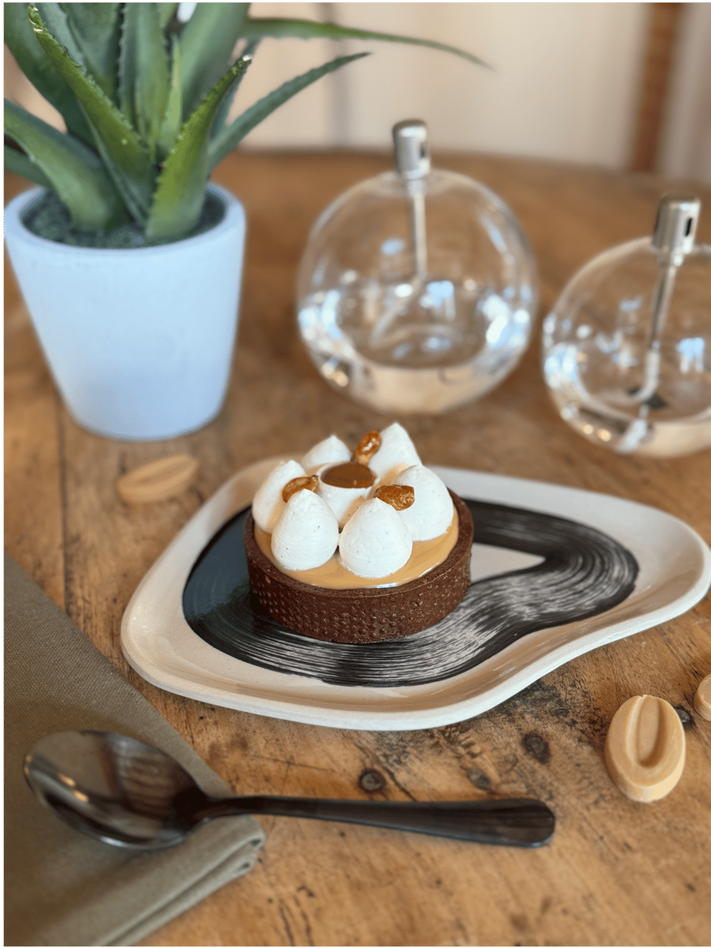 tarte caramel cacahuetes