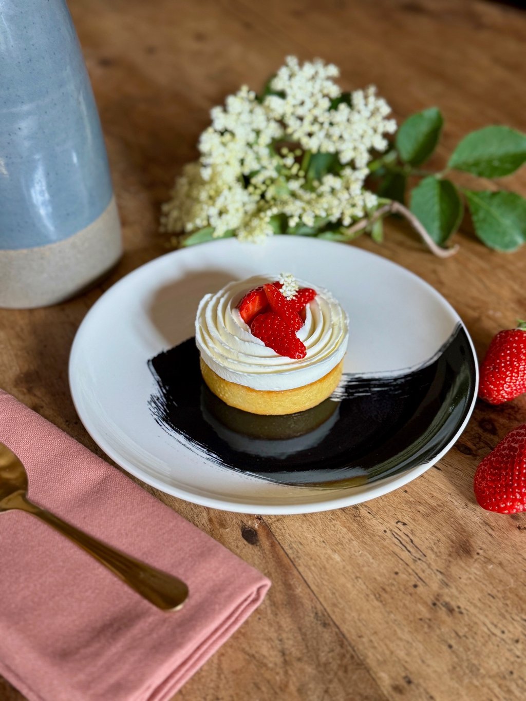 Tarte fraise fleur de sureau