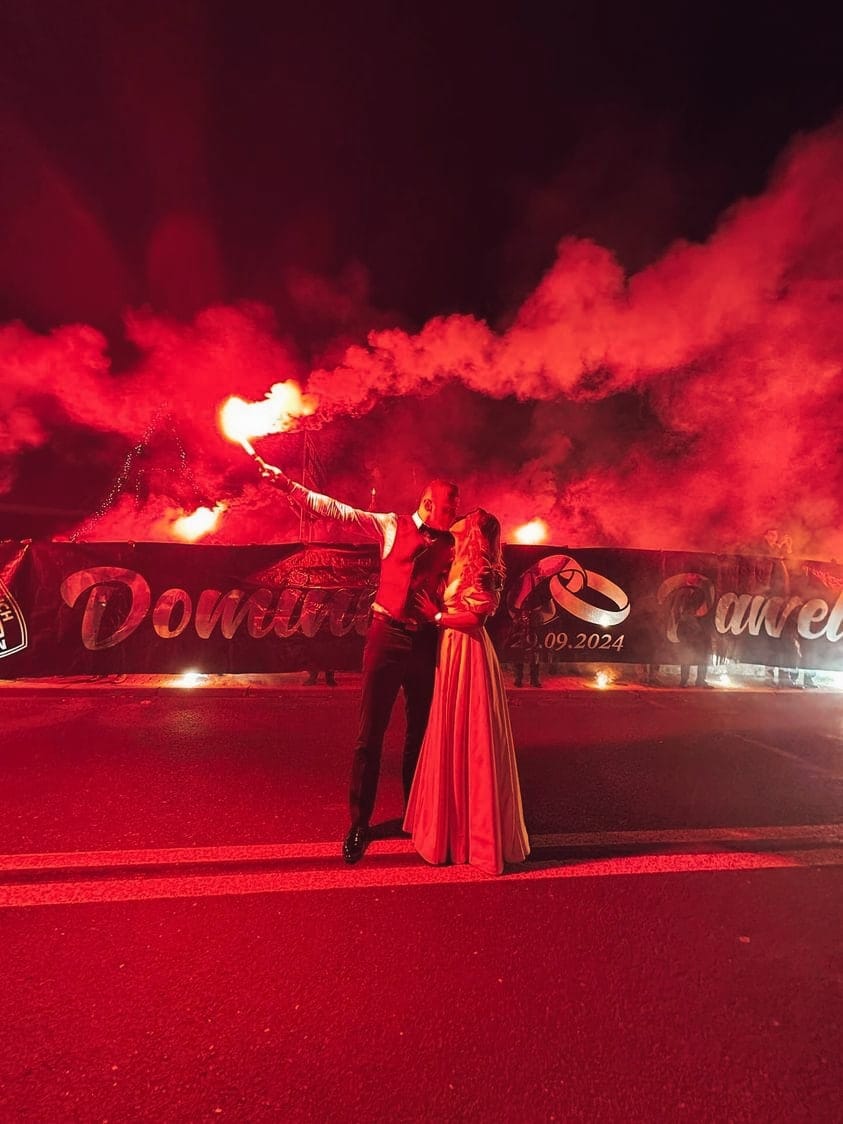 baner pirotechnika na wesele imiona nowożeńców efekt wow race morskie