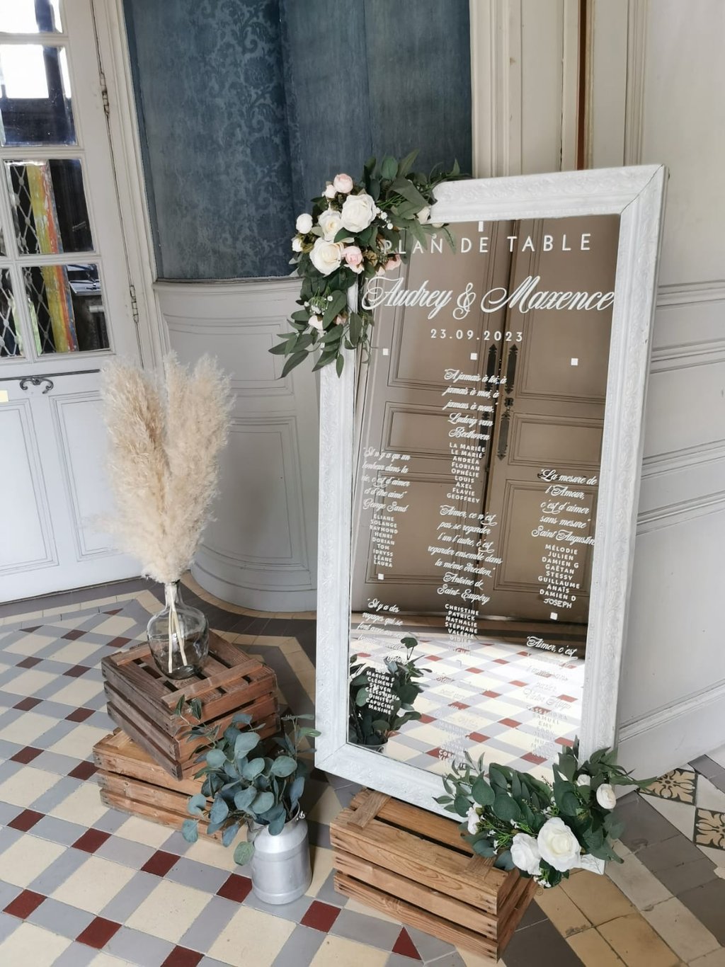 grand miroir vintage