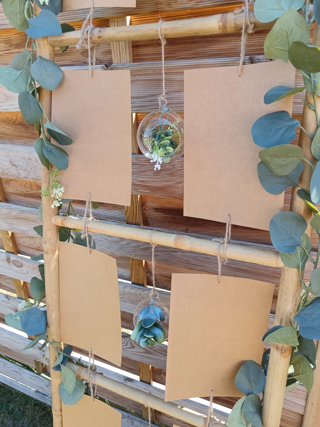 pack plan de table échelle bambou