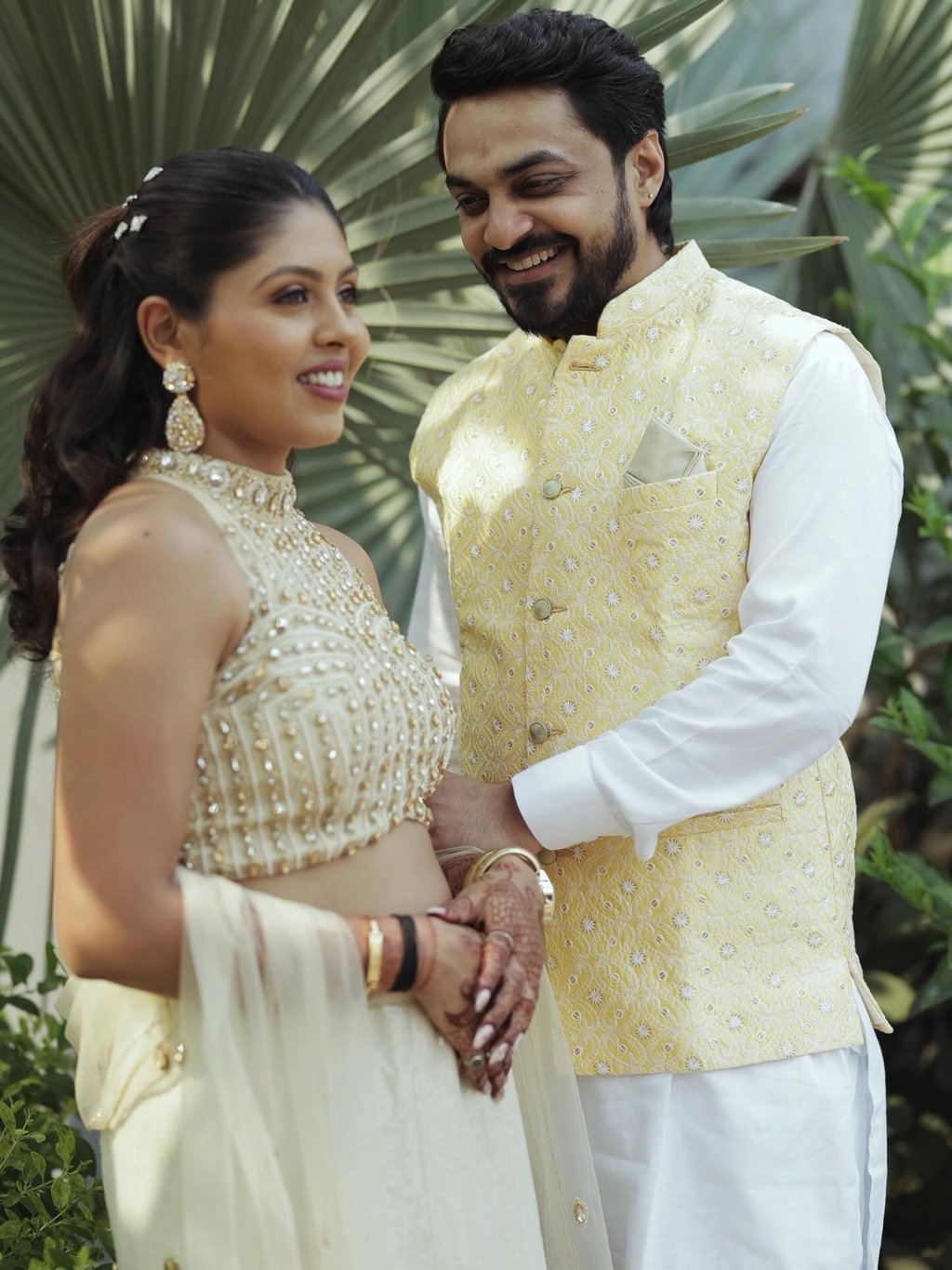 couple wedding moment with flawless makeup look Vadodara makeup artist