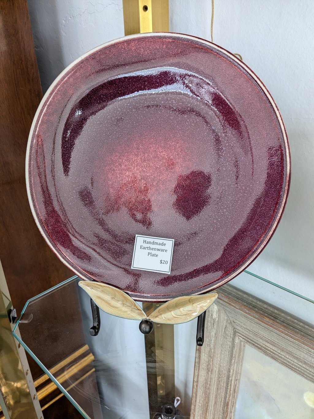 Handmade earthenware plate