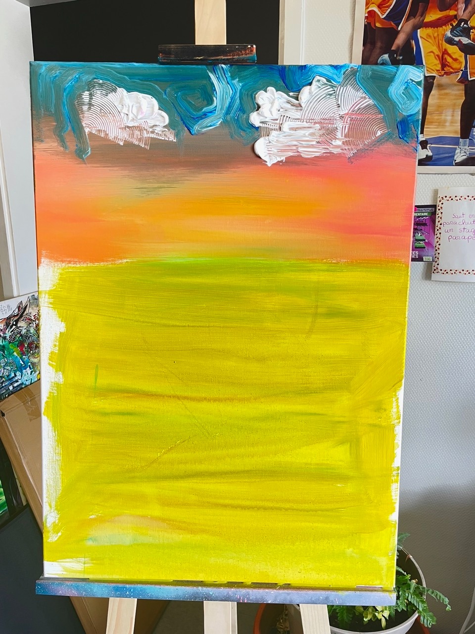 une toile en cour de création