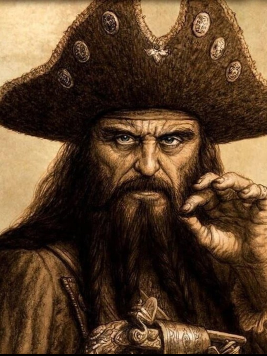 Edward "Blackbeard" Thatch Teach (1680-November 22nd, 1718)