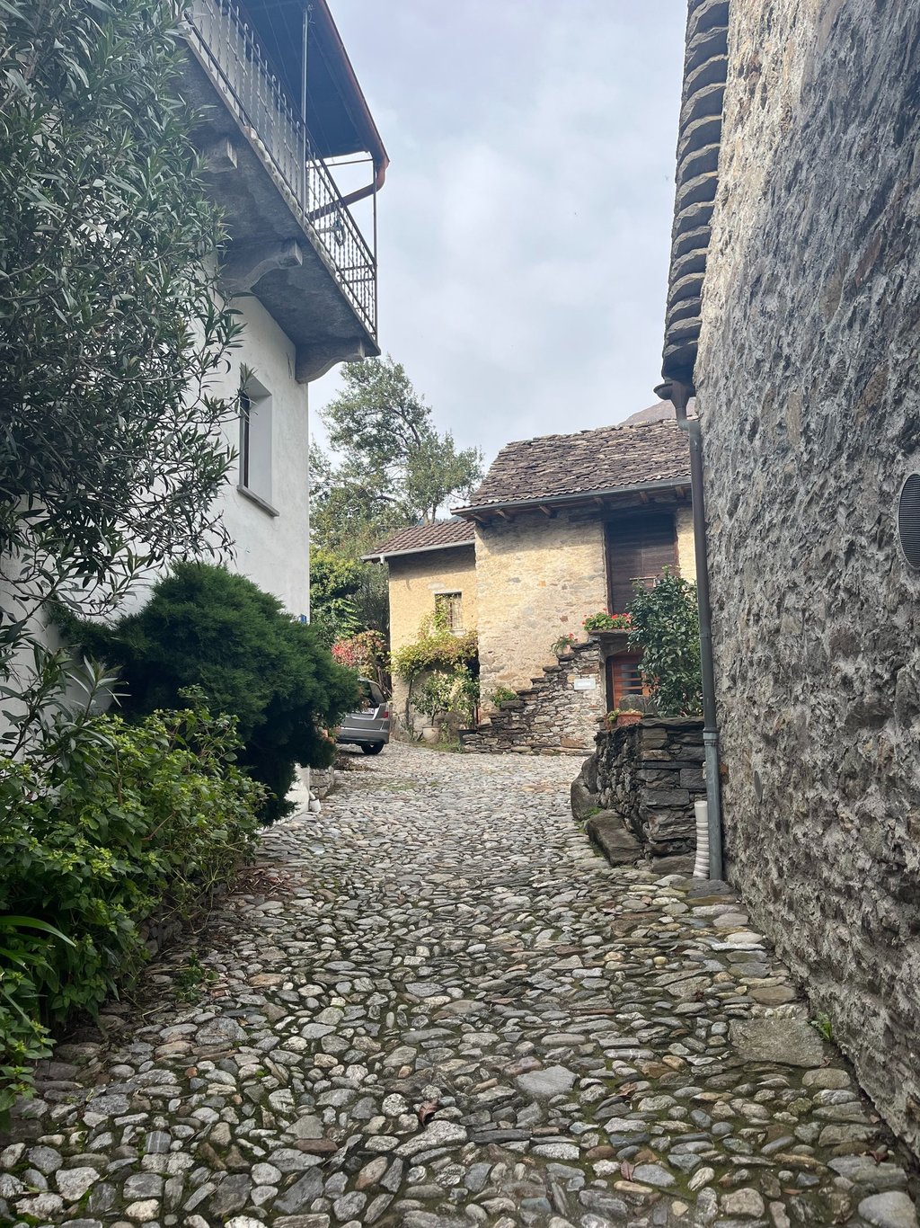 Walking the cobble streets of Claro outside of Bellinzona 