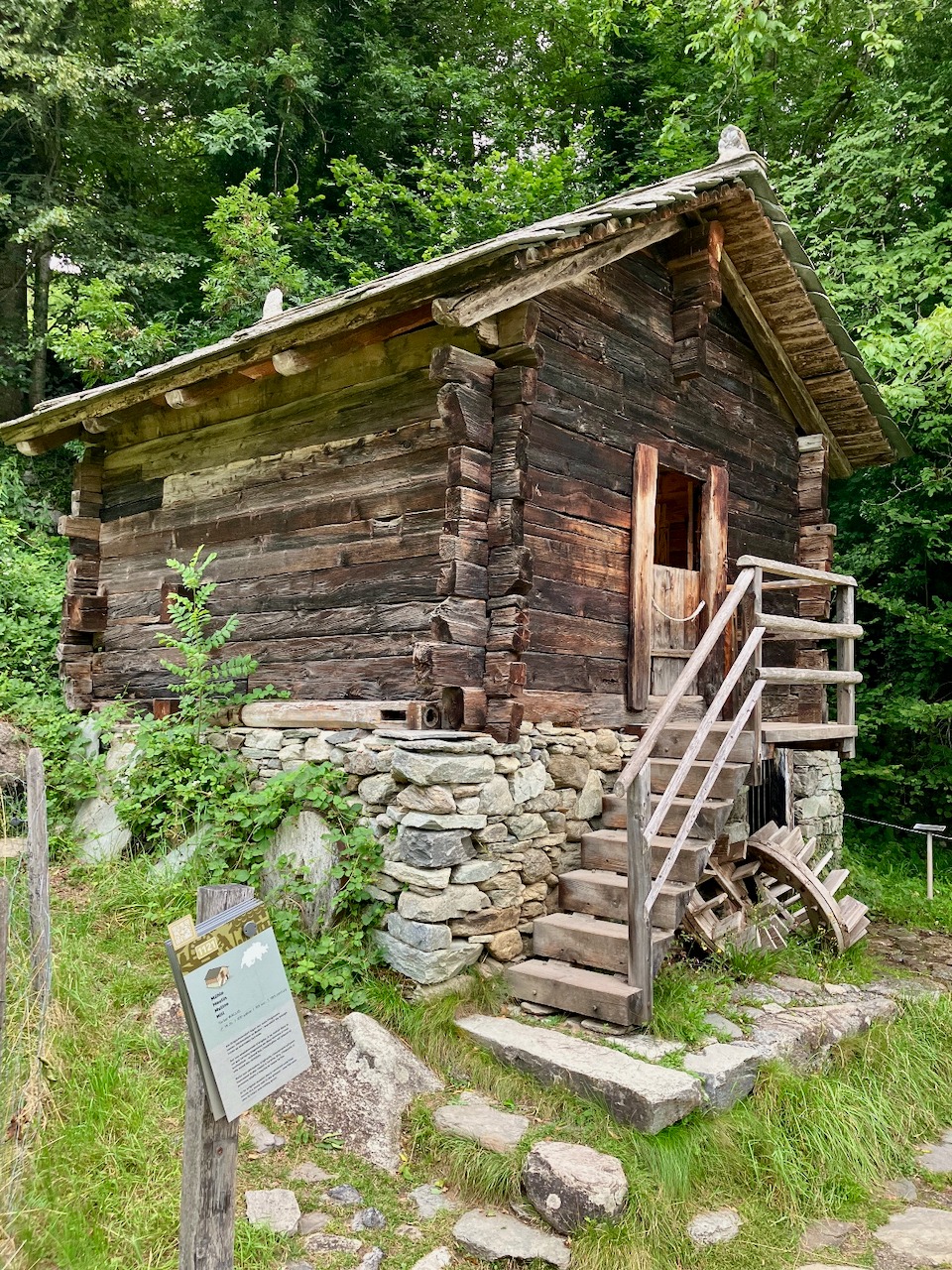 A grain mill from the Valais at Ballenberg