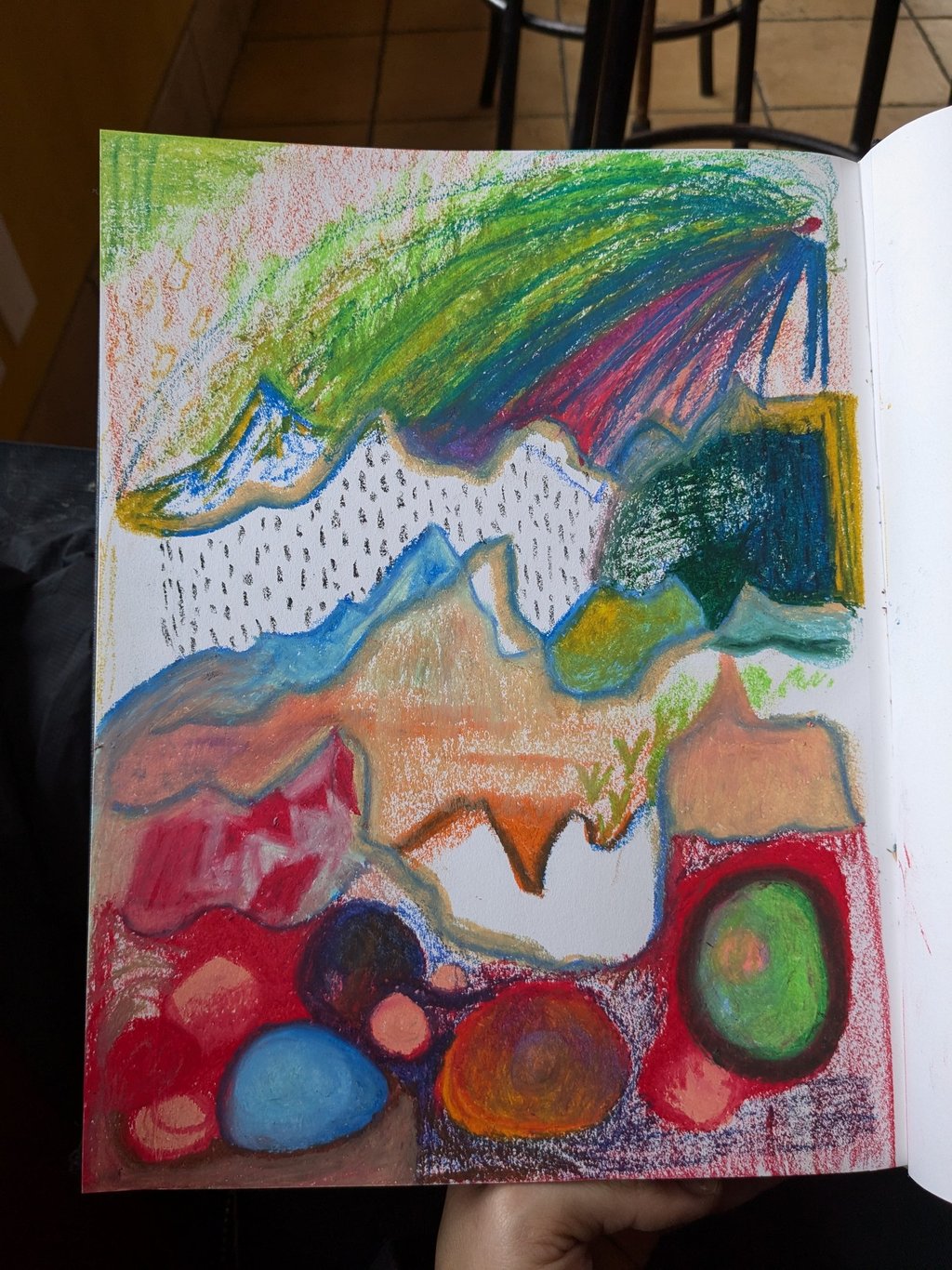 dinosaur pastel meteor shower