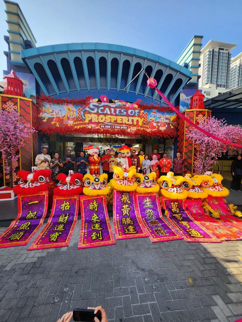 multiple lion dance at sunway lagoon 2025