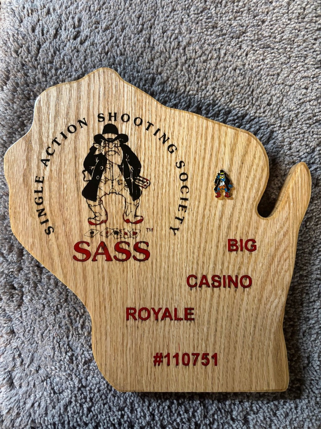 Wisconsin SASS Plaque with epoxy