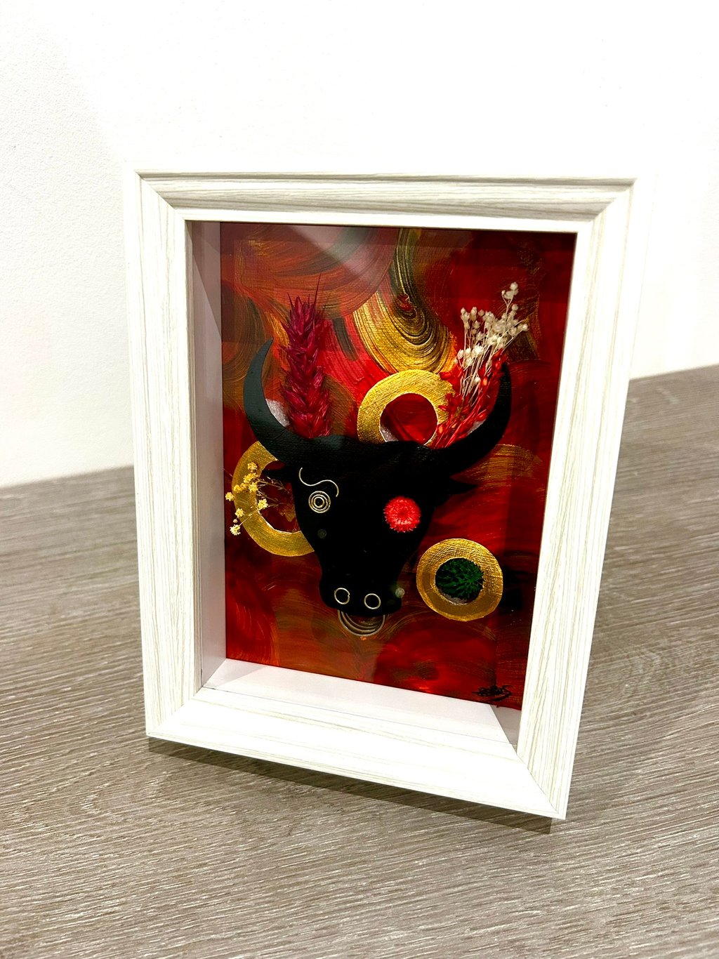 a picture of a bull headdressuck with a bull headdress