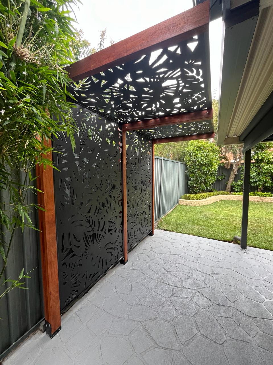 Custom timber pergola construction for residential backyard in Sydney
