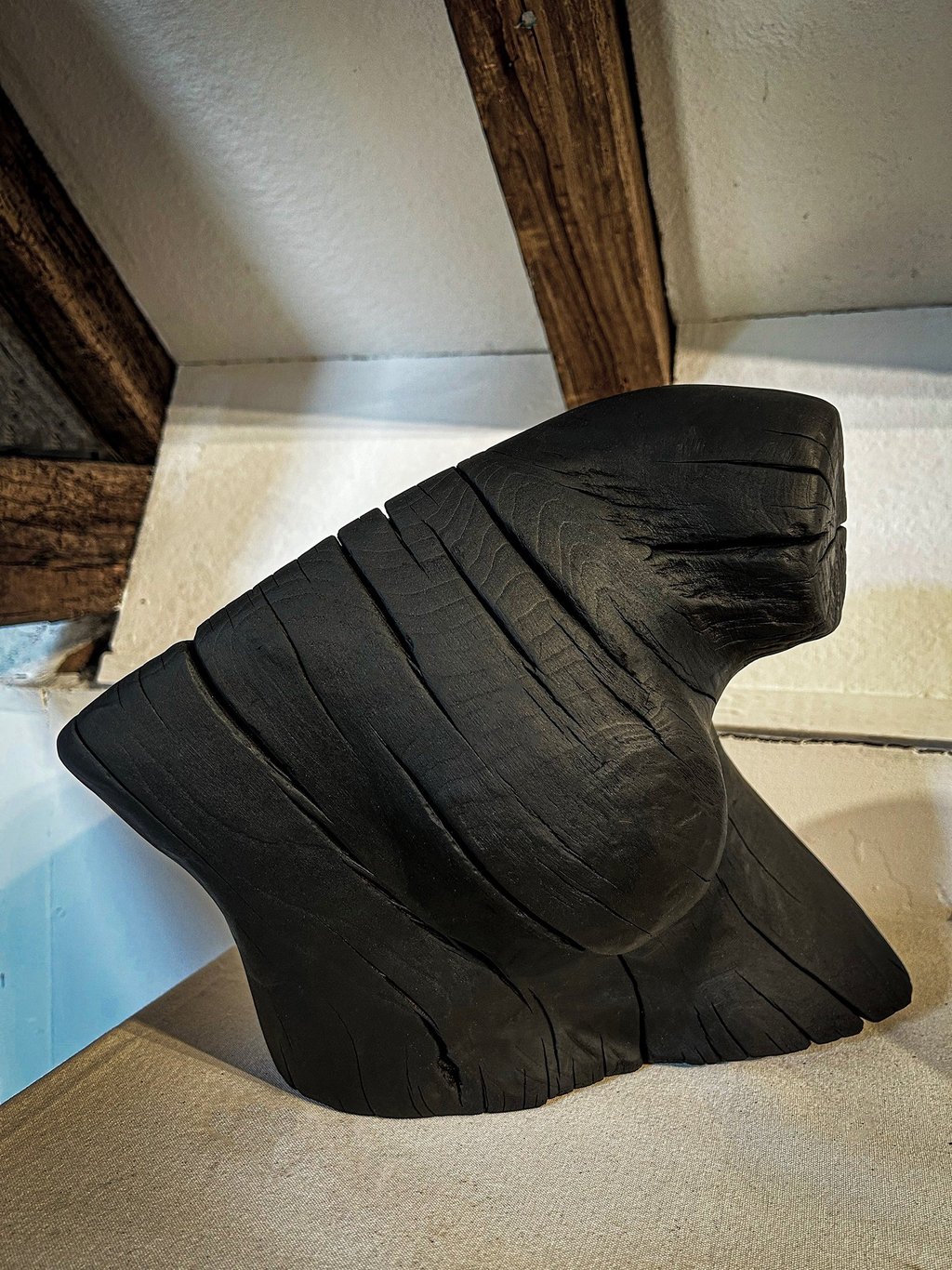 Woman wood Carving torso sculpture